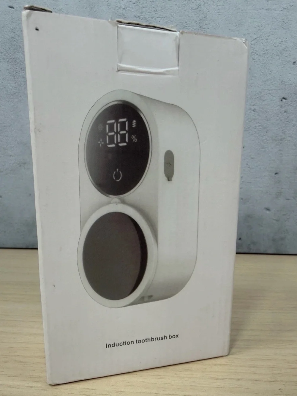 White Electric Toothbrush Sterilizer with Digital Display